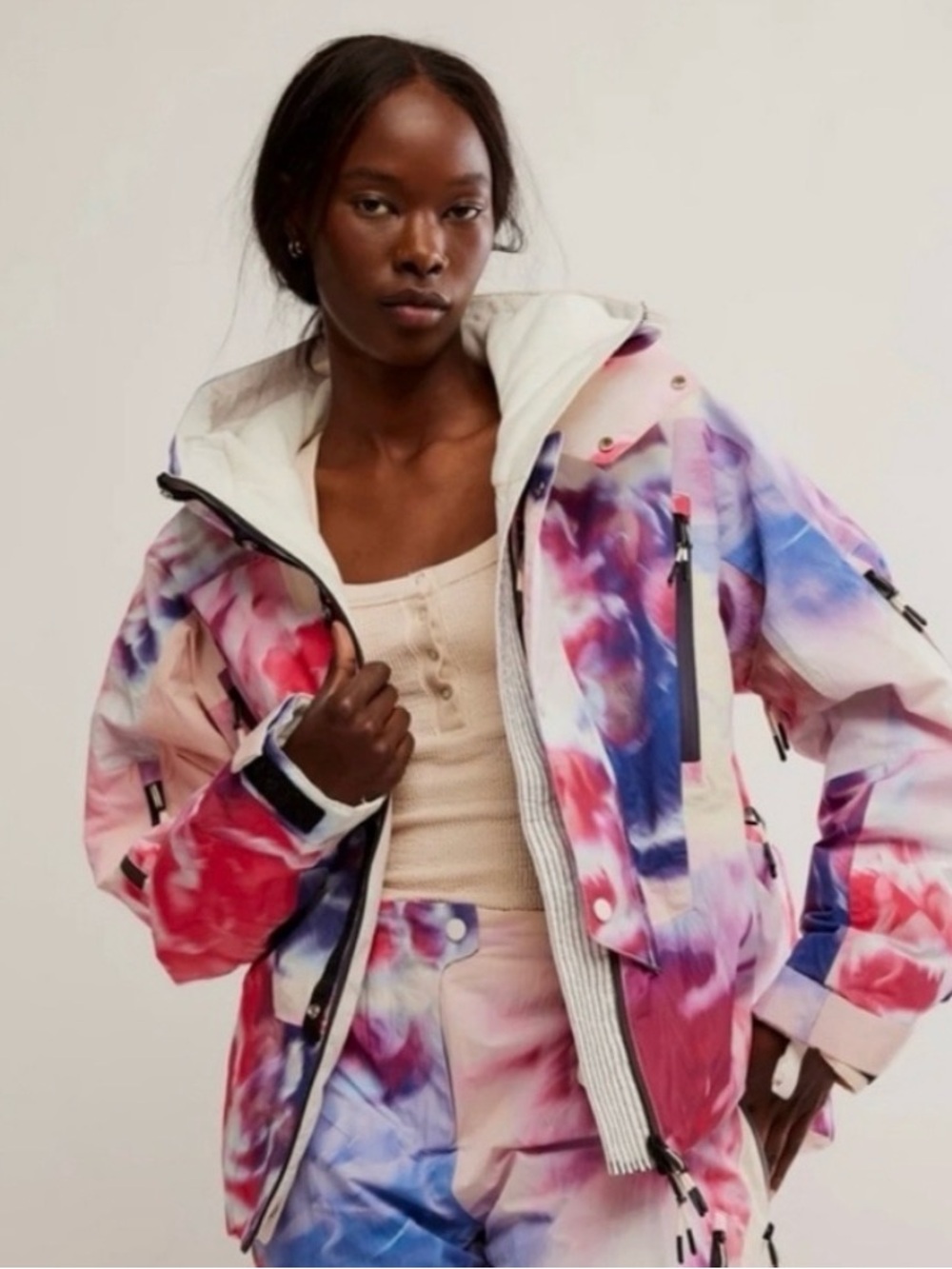 NWT FP Movement by Free People On the Ascend Multicolor Ski Jacket Size Small